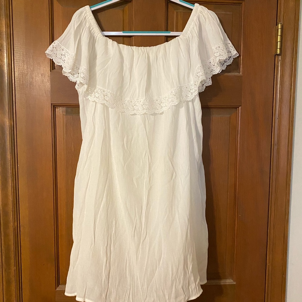 White Boutique Off the Shoulder Dress